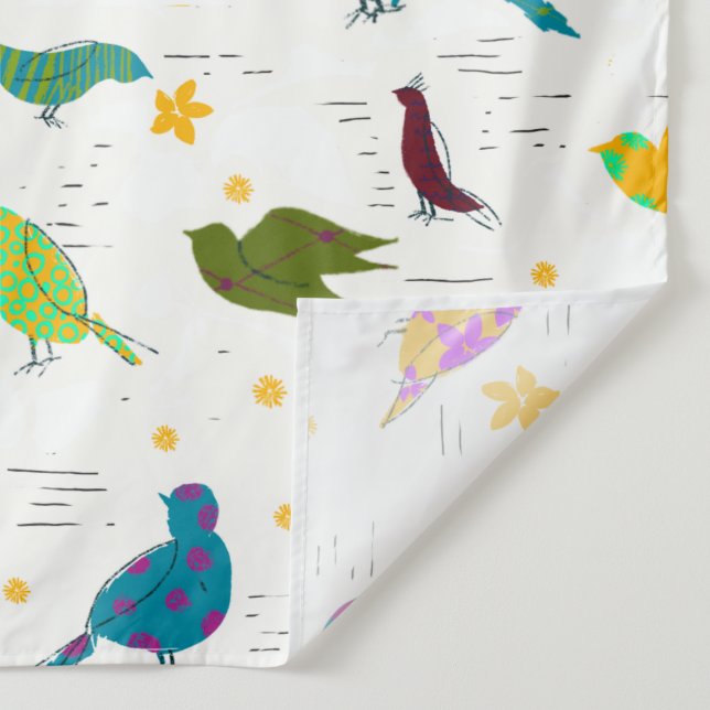 Tenture Oiseaux été amusant simple (Détail)