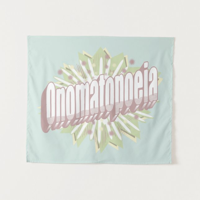 Tenture Onomatopoeia Explosion Anglais (Devant (Horizontal))