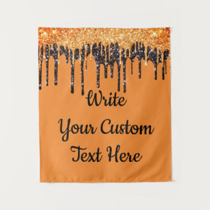 Tenture Orange Halloween Party Photo Booth Backdrop Prop