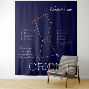 Tenture Orion de constellation de l'hémisphère nord