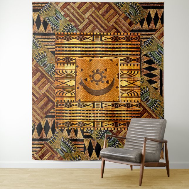 Tenture OSRAM NE NSOROMA Tribal Motif Motif (En situation)