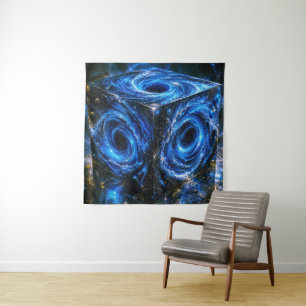 Tenture Où les univers se replient sur eux-mêmes - Portrai