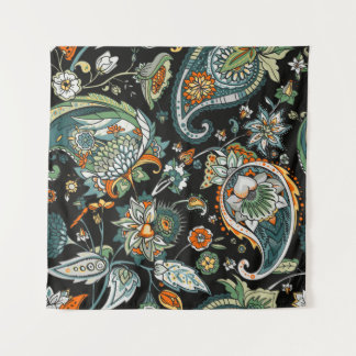 Tenture Paisley. A seamless pattern based on the tradition