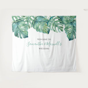 Tenture Palme de verdure tropicale Feuille Photo Booth fon