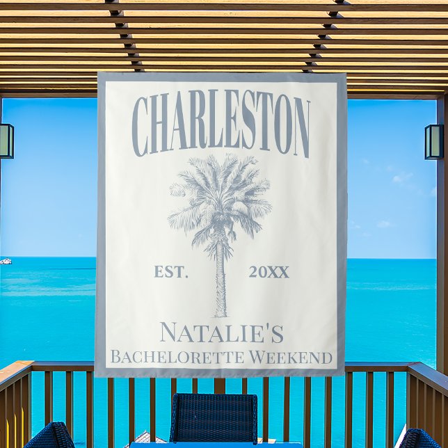Tenture Palmiers de luxe Charleston Bachelorette côtière (Créateur téléchargé)