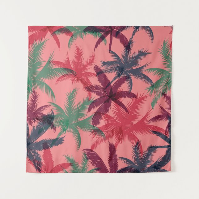 Tenture Palmiers tropicaux : Motif sans couture (Devant)