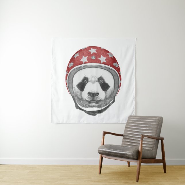 Tenture Panda de casse-cou (En situation)