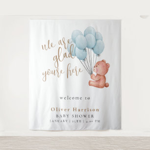 Tenture Panneau de bienvenue Baby Shower Ourson Sucré Ball