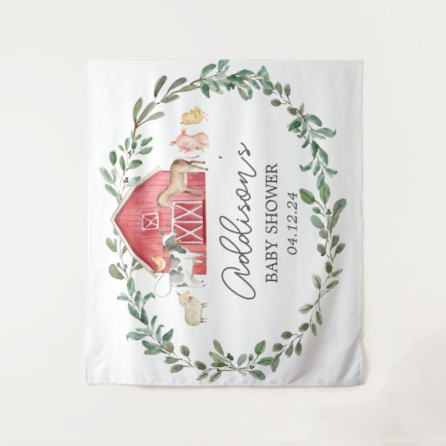 Tenture Panneau de bienvenue de ferme moderne Panneau de b (Devant)