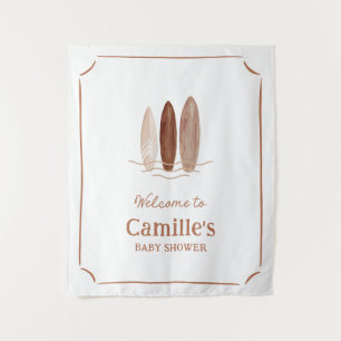 Tenture Panneau de bienvenue pour Baby Shower Surf