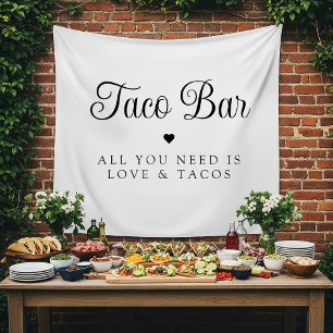 Tenture Panneau de Fiesta de Mariage Amour Moderne et Taco