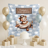 Panneau de photo pour baby shower avec ours en pel