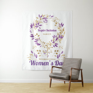Tenture Panneau Femme Florale Violet - Carte postale de la