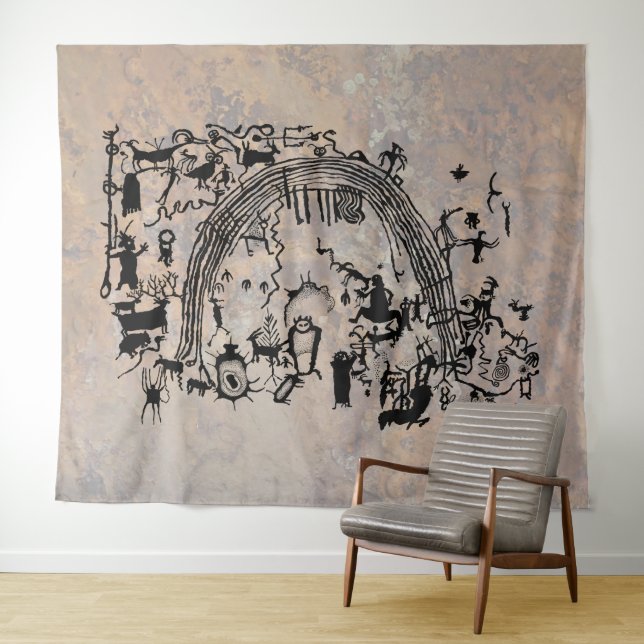 Tenture Panneau Petroglyph - Rochester Creek, Utah (En situation (horizontale))