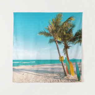 Tenture Panneaux de surf sur la plage lancer oreiller