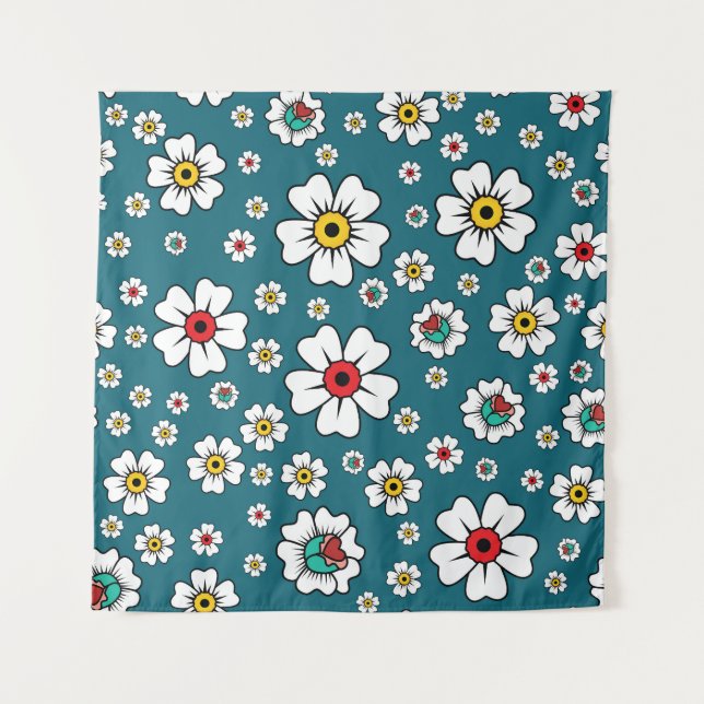 Tenture Papier peint à fleurs tropicales hawaïennes : desi (Devant)