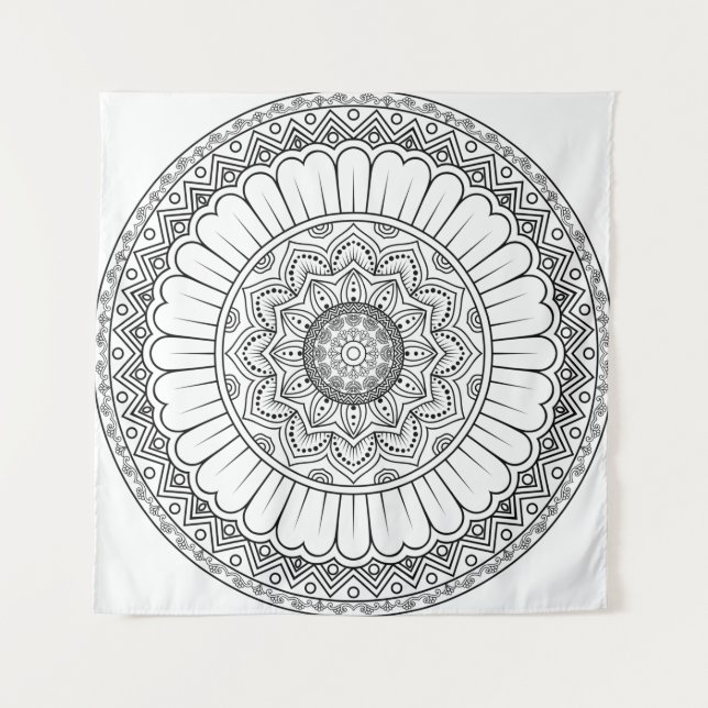 Tenture Papier peint de la Rosette mandala (Devant)