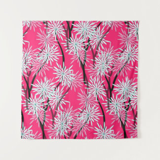 Tenture Papier peint floral asiatique rétro.