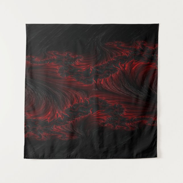 Tenture Papier peint noir et rouge foncé (Devant)