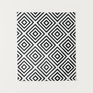Tenture Papier peint numérique à carreaux noir et blanc