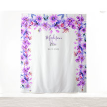 Papier photo à Mariage floral violet fond