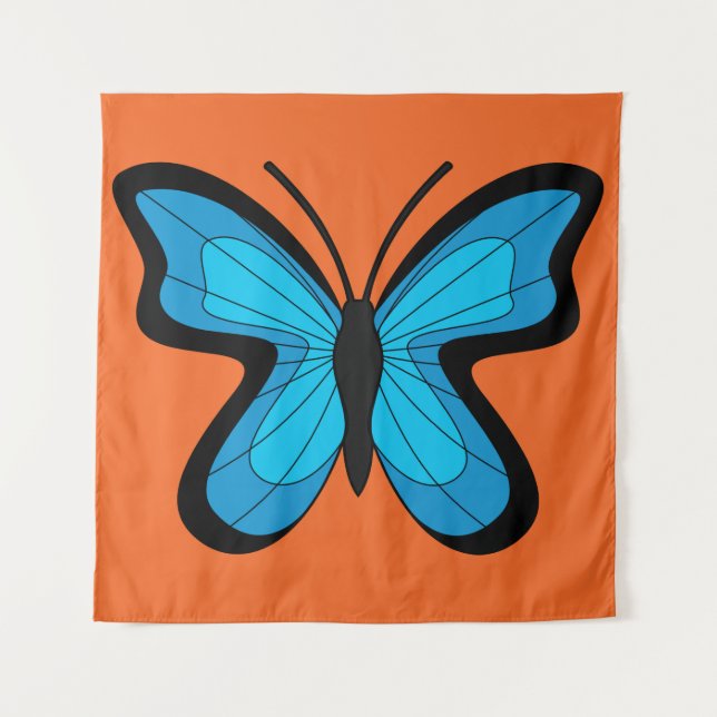 Tenture Papillon Bleu (Devant)