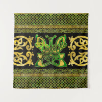 Papillon celtique - Marbre vert et or