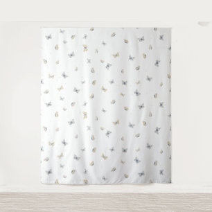 Tenture Papillons bleus et crème Charmante Faune des jardi