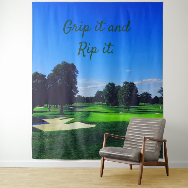 Tenture Parcours de golf Grip it et Rip it (En situation)