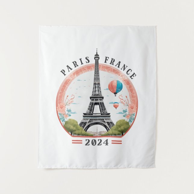 Tenture Paris France 2024 Tapestrys, Tour Eiffel (Devant)