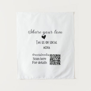 Tenture Partager le code QR de l'analyse d'amour ajouter d
