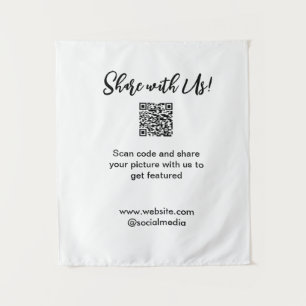 Tenture Partagez votre image numérisation QR code ajouter