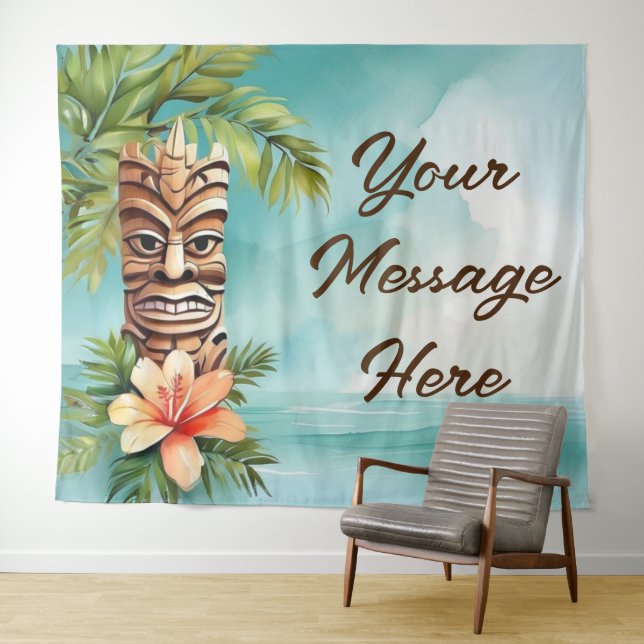 Tenture Parti Tropical Tiki (En situation (horizontale))