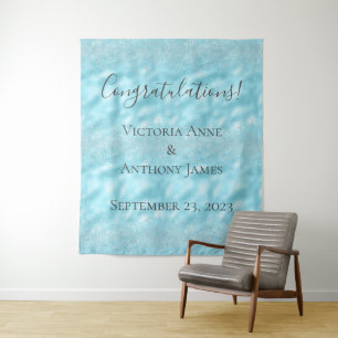 Tenture Parties scintillant Blue Crystals Mariage élégant 