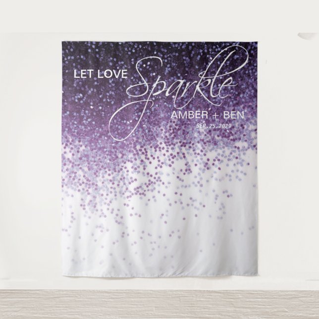 Tenture Parties scintillant Confetti Mariage en toile de f (Devant)
