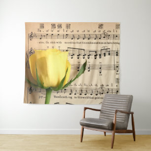 Tenture Partition Rose jaune