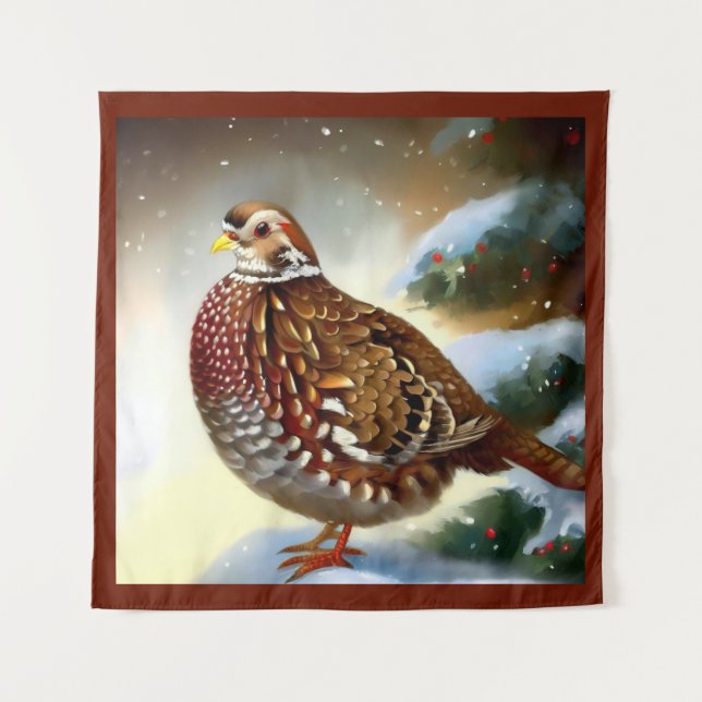 Tenture Partridge de Noël 1 (Devant)