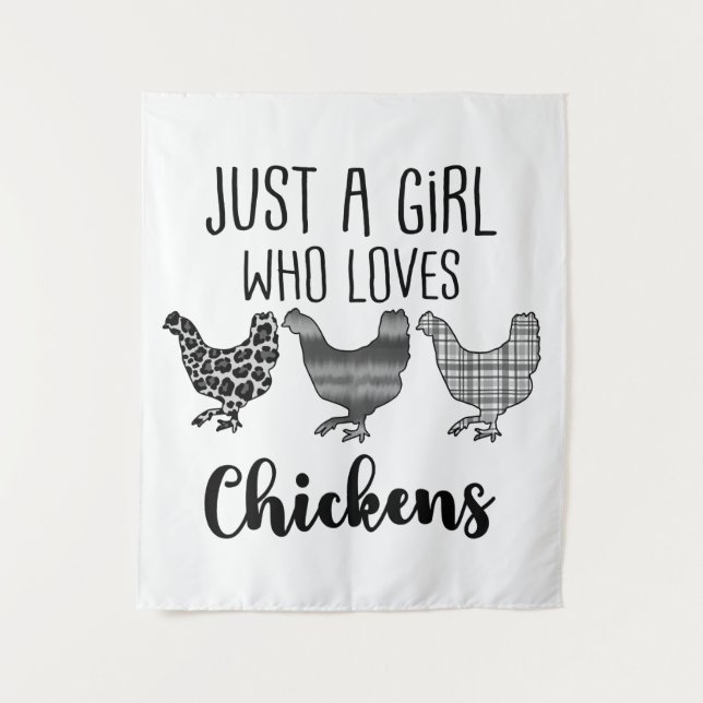 Tenture Pas 1/2, Juste Une Fille Qui Aime Les Poulets, Drô (Devant)