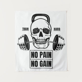 Tenture Pas de douleur, pas de sonnette et pas de crâne