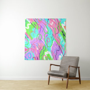 Tenture Pastel Pop Art Abstrait