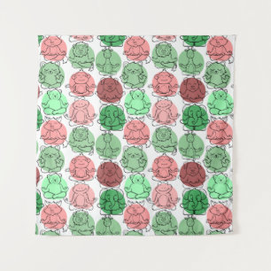 Tenture Patter les yoga poses   Yoga seamless pattern 18