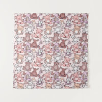 Patter les yoga poses | Yoga seamless pattern 48