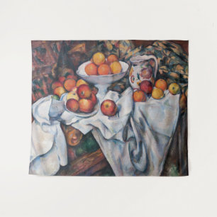 Tenture Paul Cezanne - Vie morte, Pommes et Oranges