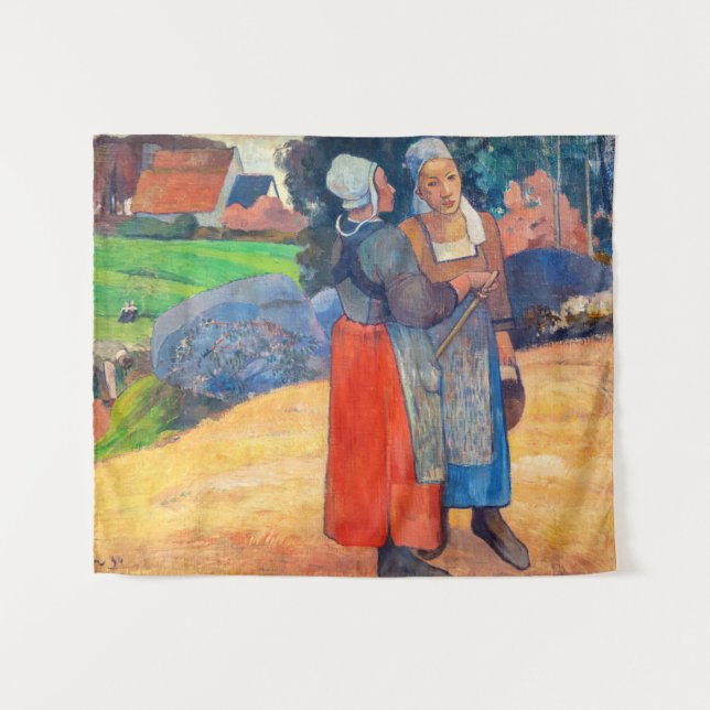 Tenture Paul Gauguin - Paysannes Bretonnes (Devant (Horizontal))