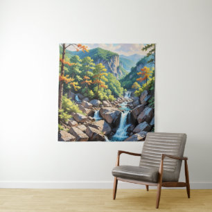 Tenture Paysage de la cascade de Serene Mountain
