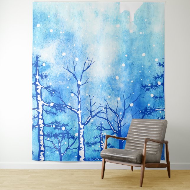 Tenture Paysage d'hiver (En situation)