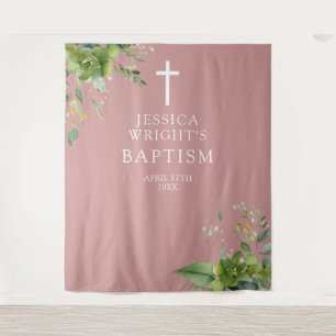 Tenture Paysage Dusty Rose Pink Baptism Fond photo