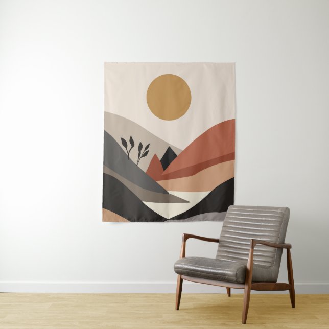 Tenture Paysage naturel Abstrait (En situation)