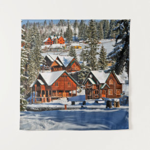 Tenture Paysage, ski, neige, hiver, actif, air, froid,