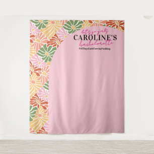 Tenture Peach rose Super Floral Abstrait